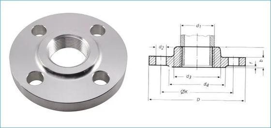 Koolstofstaal NPT van het smeedstuk het A105N Opgeheven Gezicht/BSPT Ingepaste Flens ASME B16.5